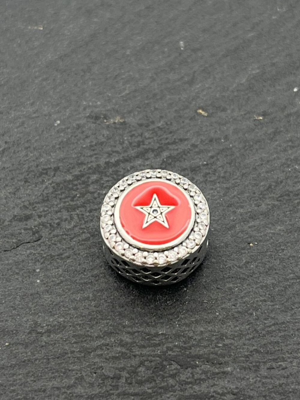Pandora Morocco Flag Bead Charm Sterling Silver Jewelry